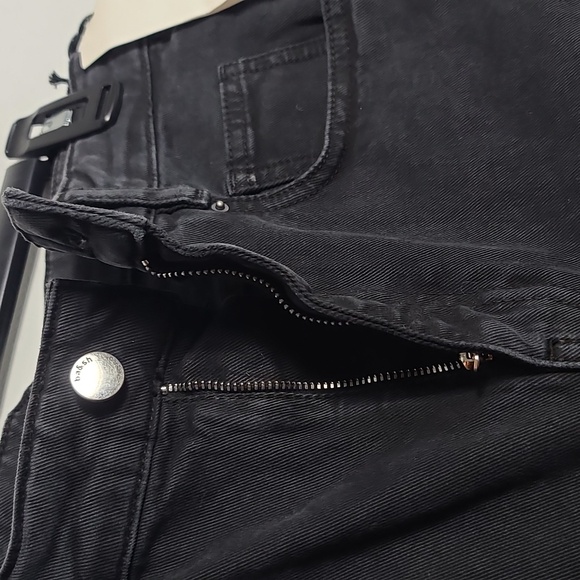 BA&SH NWT Brune Bermuda Blackstone Lady Long Shorts Demin Cotton Black Size 2 - Picture 9 of 16